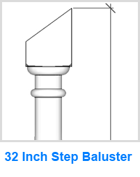 32 Inch Step Baluster